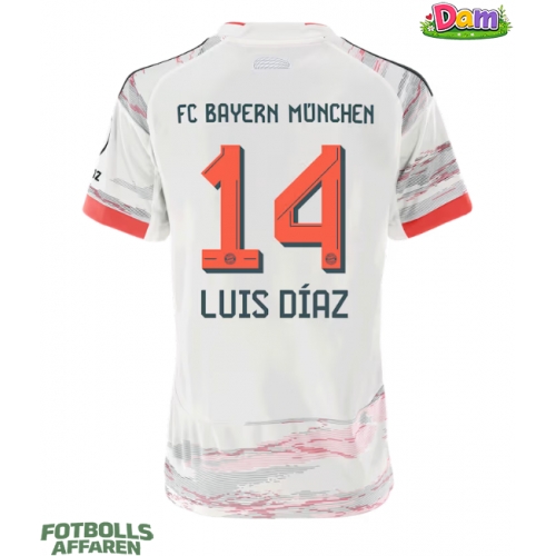 Bayern Munich Luis Diaz #14 Bortatröja Kvinnor 2025-26 Kortärmad